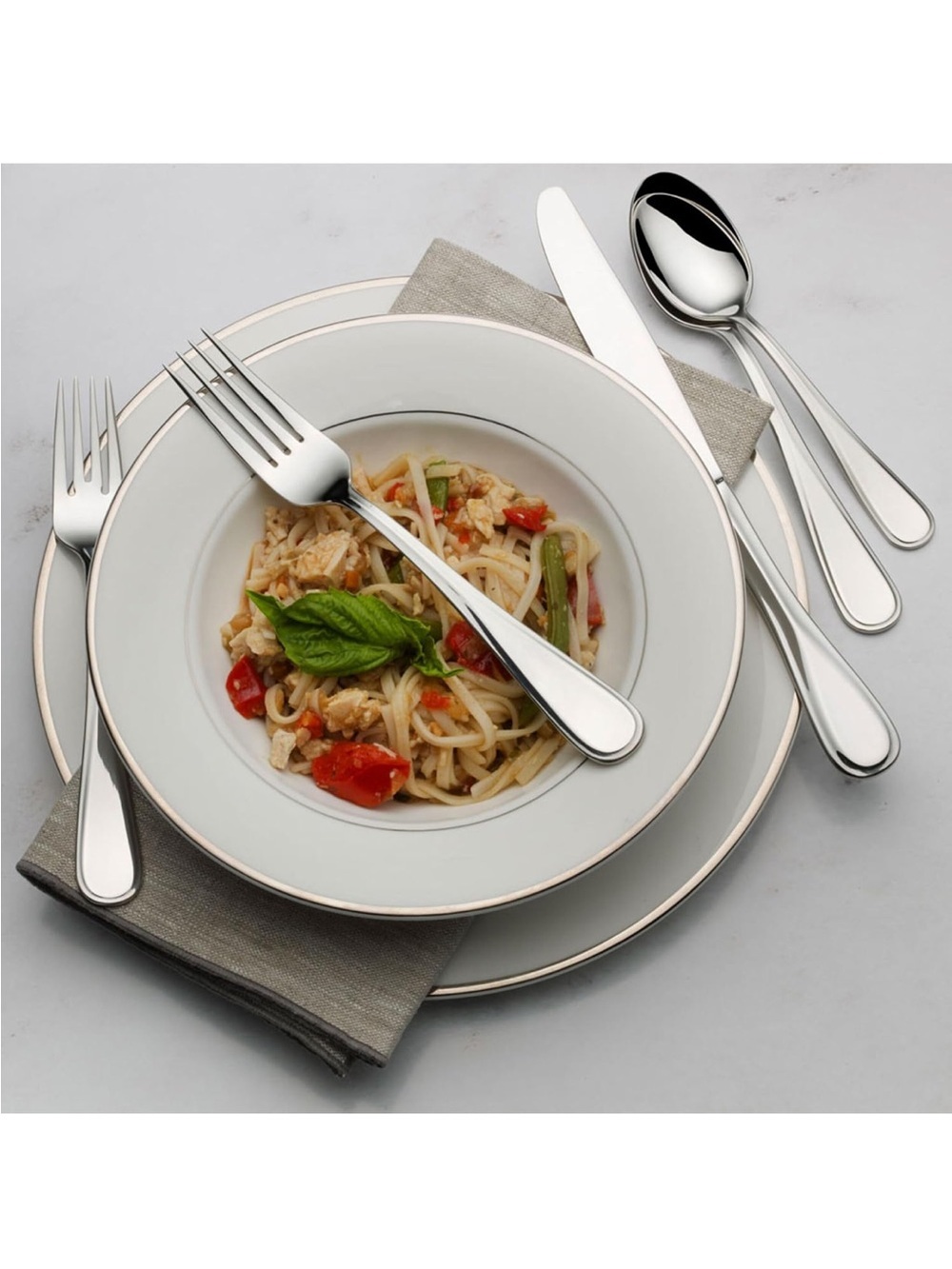 Mikasa Bravo 18/10 Stainless Steel Flatware Set, 96 - Piece Service for 12